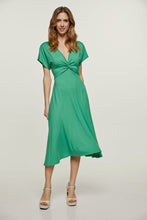 Load image into Gallery viewer, Green Knot Detail Midi Dress