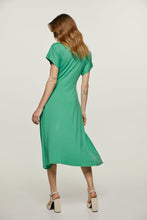 Load image into Gallery viewer, Green Knot Detail Midi Dress