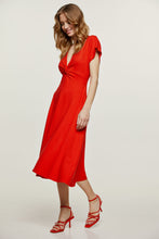 Load image into Gallery viewer, Red Knot Detail Midi Dress