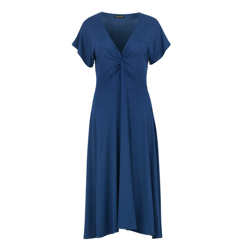 Blue Knot Detail Midi Dress