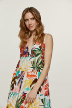 Load image into Gallery viewer, Ecru Leaf Print Sleeveless Dress