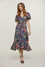 Load image into Gallery viewer, Print Ruffle Detail Wrap Dress