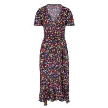 Load image into Gallery viewer, Floral Ruffle Detail Wrap Dress