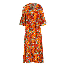 Load image into Gallery viewer, Floral Ruffle Detail Midi Dress