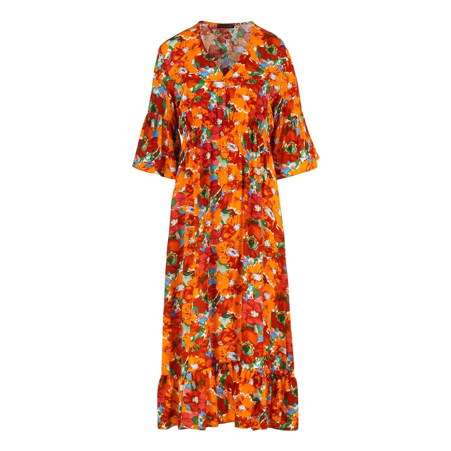 Topshop floral clearance ruffle midi dress