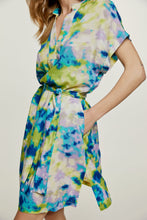 Load image into Gallery viewer, Abstract Print Dress with Slits