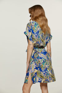 Paisley Print Dress with Slits