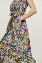 Load image into Gallery viewer, Animal Print Sleeveless Dress with Belt