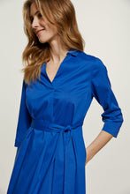 Load image into Gallery viewer, Royal Blue Midi Dress with Belt