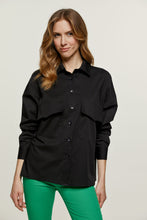 Load image into Gallery viewer, Black Poplin Style Shirt