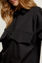 Load image into Gallery viewer, Black Poplin Style Shirt
