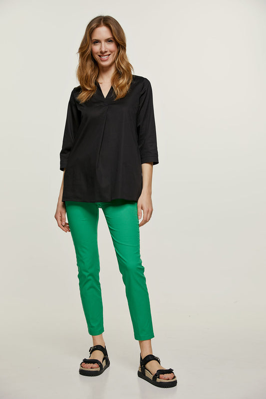 Black V Neck Top