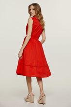 Load image into Gallery viewer, Red Button Dress with Pockets