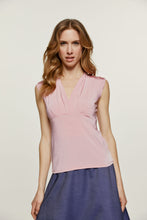 Load image into Gallery viewer, Pink Rose V Neck Top