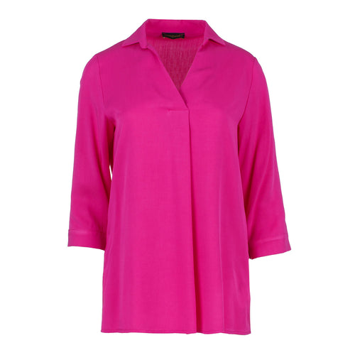 Fuchsia V Neck Top