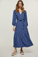 Load image into Gallery viewer, Navy Midi Dress with Ties