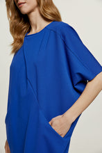 Load image into Gallery viewer, Royal Blue Punto di Roma Batwing Dress