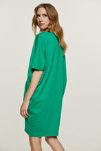 Load image into Gallery viewer, Green Punto di Roma Batwing Dress