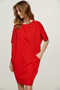 Red Punto di Roma Batwing Dress
