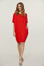 Load image into Gallery viewer, Red Punto di Roma Batwing Dress