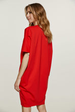 Load image into Gallery viewer, Red Punto di Roma Batwing Dress