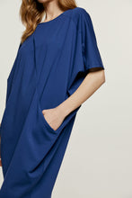 Load image into Gallery viewer, Blue Punto di Roma Batwing Dress