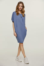 Load image into Gallery viewer, Blue Mélange Batwing Dress