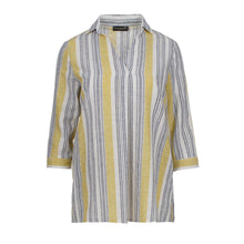 Load image into Gallery viewer, Striped Linen Style Top with Pockets
