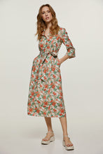 Load image into Gallery viewer, Print Poplin Style Midi Dress