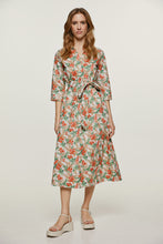 Load image into Gallery viewer, Print Poplin Style Midi Dress