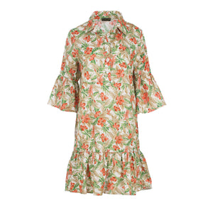 Tropical Oasis Cotton Mini Dress