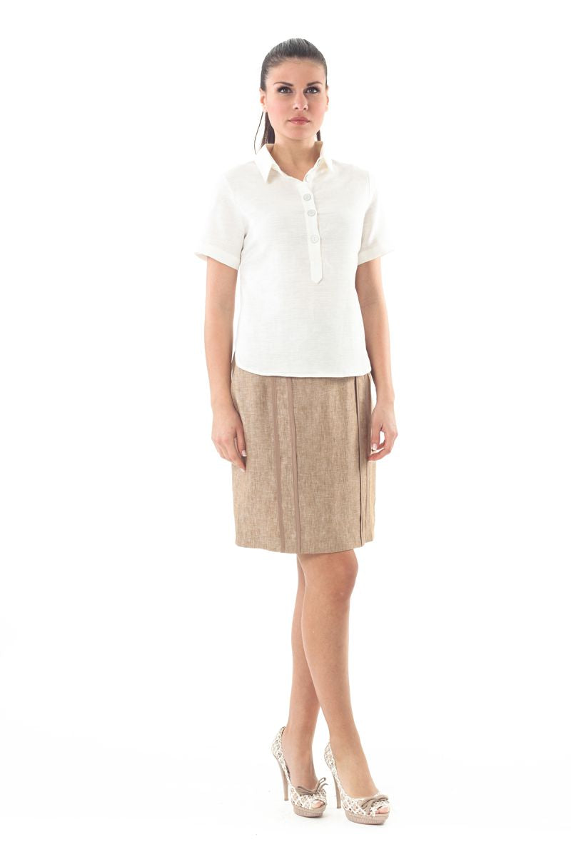 Button Detail Linen Shirt