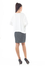Load image into Gallery viewer, Stitch Detail Straight Casual Skirt