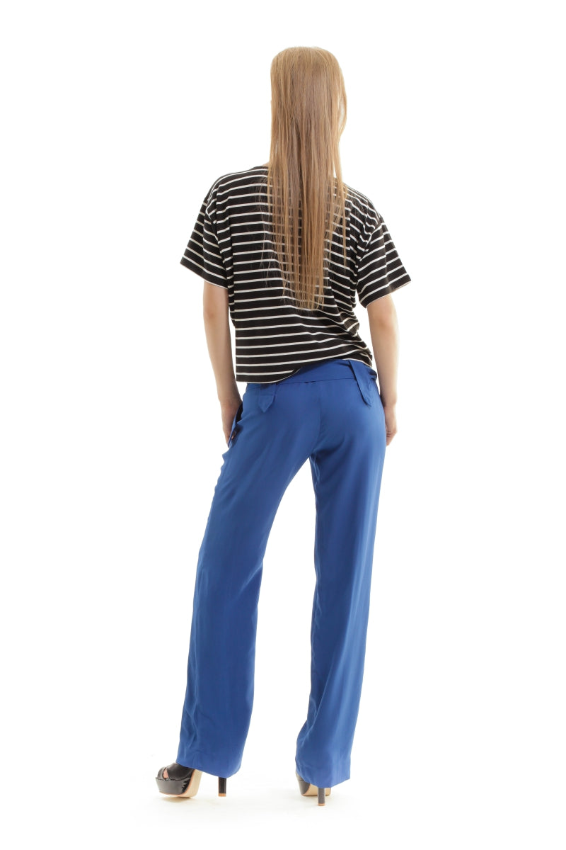 Seamed Pants With Belt
