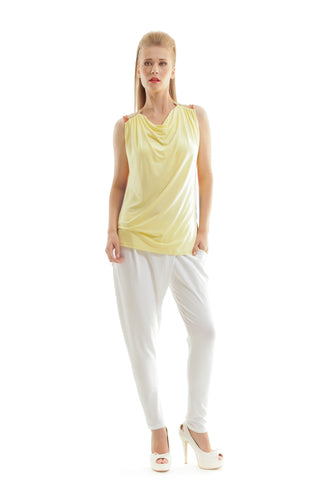 Sleeveless Top with Contrast Back