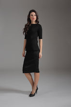 Load image into Gallery viewer, Black Pencil Skirt Conquista