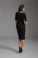 Load image into Gallery viewer, Black Pencil Skirt Conquista