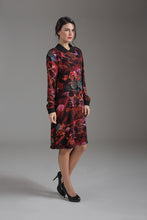 Load image into Gallery viewer, Bold Floral Print A Line Dress