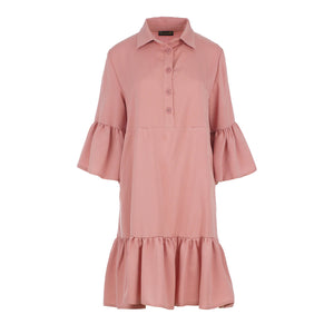 Blush Pink Tencel Shirt Dress