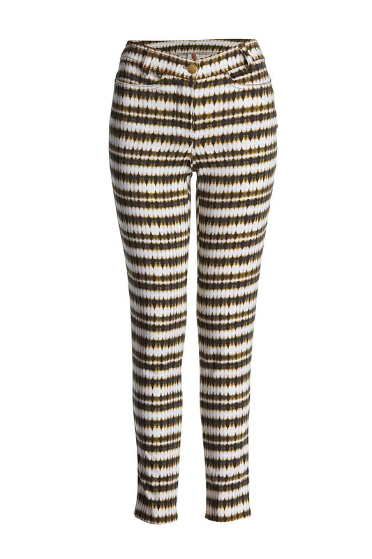 Fitted Print Trousers