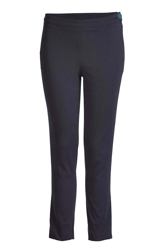 Fitted Stretch Trousers Navy