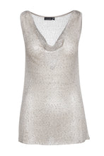 Load image into Gallery viewer, Cowl Neck Sequin Detail Top