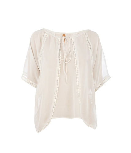 Sheer Boho Top Sand