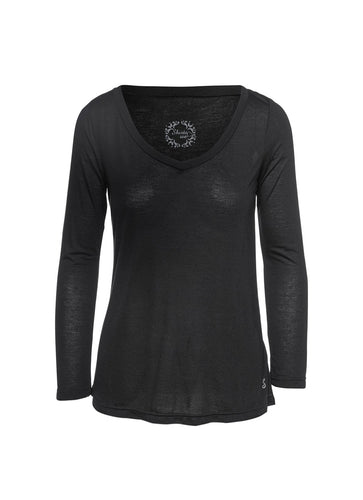 Black V Neck Top by SWL