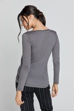Load image into Gallery viewer, Dark Grey V Neck Top by SWL