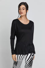 Load image into Gallery viewer, Black Top with Long Batwing Sleeves by SWL