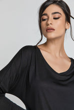 Load image into Gallery viewer, Black Top with Long Batwing Sleeves by SWL