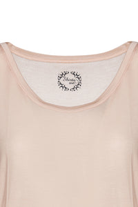 Light Pink Top with Batwing Sleeves