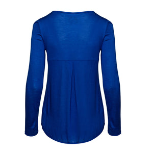 Micromodal Cashmere Long Sleeve Pocket Detail Top