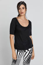 Load image into Gallery viewer, Short Sleeve Black Top